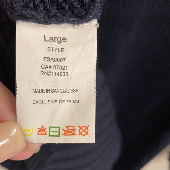 —Large Navy Harper Sweater with Elbow Pads - Picture 4 of 8